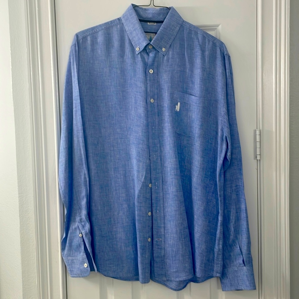 Johnnie O 100% linen button down dress shirt